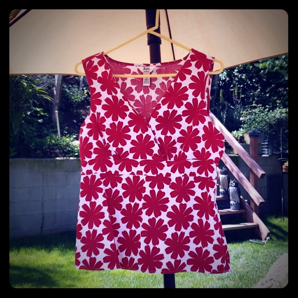 Ladies cotton/spandex sleeveless top